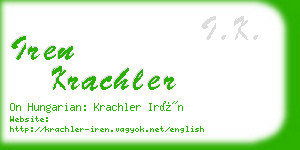 iren krachler business card